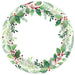 Christmas Traditional Holly Paper Plates 9" | 50ct - Zurchers