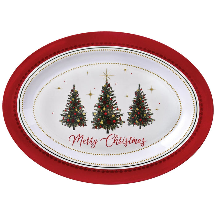 Christmas Traditional Serving Platter 19.69" x 14.41" | 1 ct - Zurchers