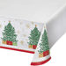 Christmas Tree Plastic Table Cover with Gold Snowflakes | 1ct - Zurchers