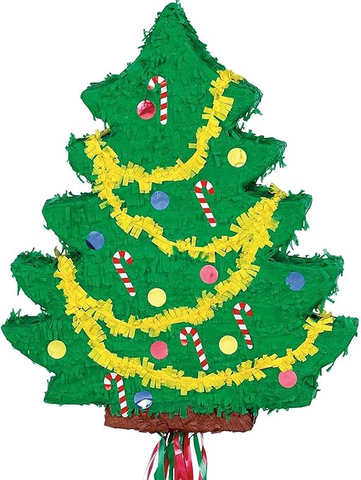 Christmas Tree Pull String Piñata 21.5" | 1 ct - Zurchers