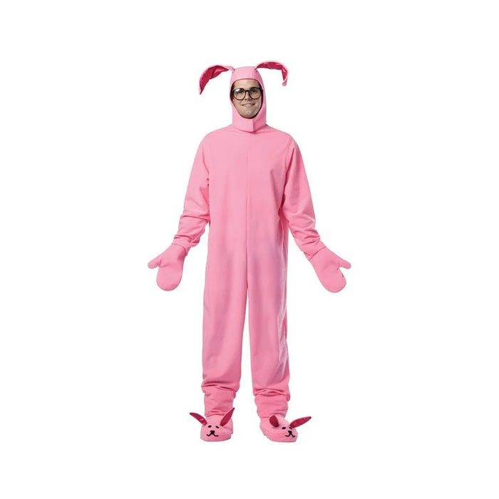 Christmas Pink Bunny Costume Adult One Size | 1ct - Zurchers