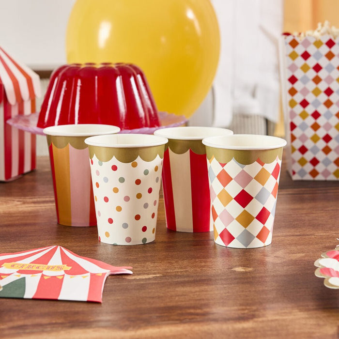 Circus Party Paper Cups | 8ct - Zurchers