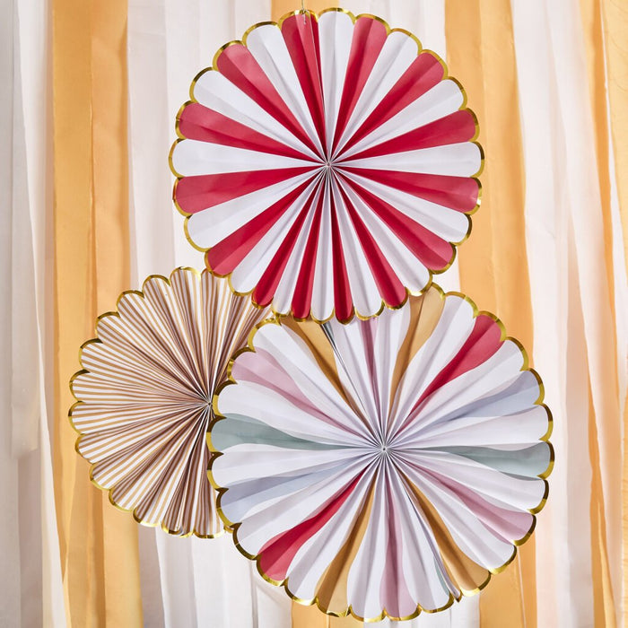 Circus Style Fan Decorations | 3ct - Zurchers
