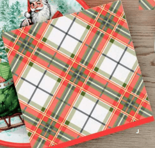 Classic Christmas Red Plaid Napkins | 1ct - Zurchers