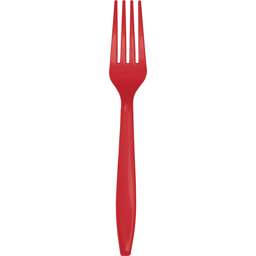 Classic Red Premium Plastic Forks | 24ct