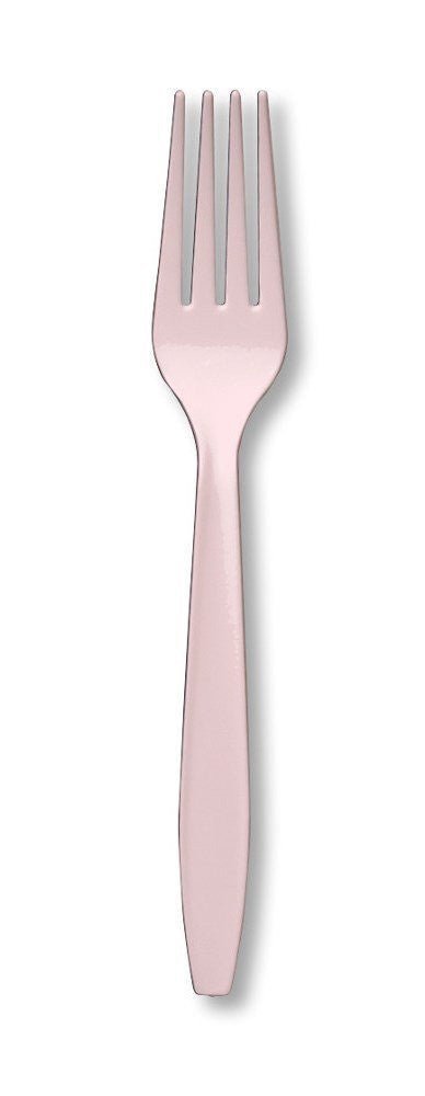 Classic Pink Plastic Forks | 24 ct - Zurchers