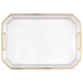 Clear Serving Tray Gold Edge - Party Supplies