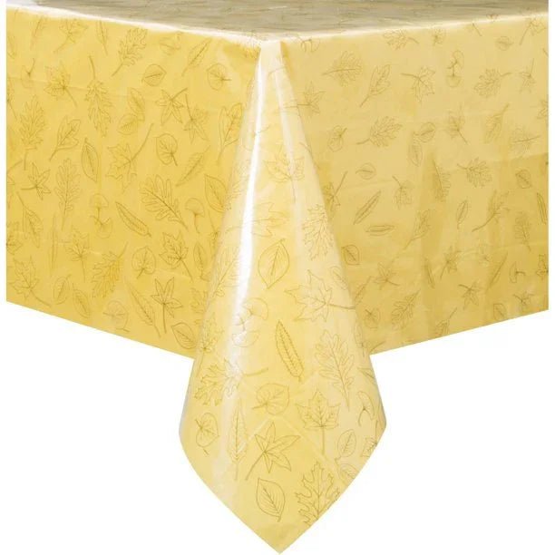 Clear Fall Leaves Plastic Tablecover | 1ct - Zurchers
