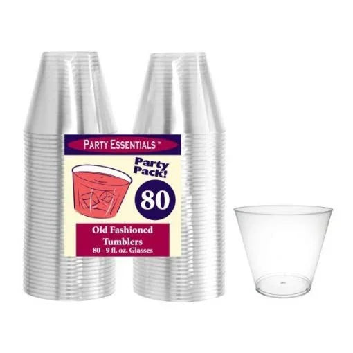 Clear Plastic Tumblers Party Pack 9oz | 80ct - Zurchers