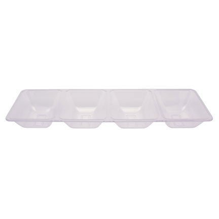 Clear Rectangular 4 - Compartment Tray | 1 ct - Zurchers