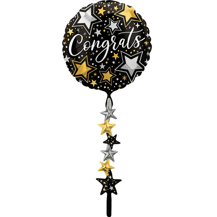 Congrats Black/Silver/Gold Airwalker 24"x67" | 1ct - Zurchers