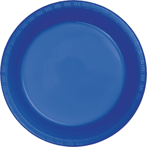 Cobalt Plastic Plates 7in | 20ct