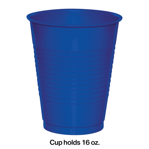 Cobalt Premium 16oz Plastic Cups | 24ct