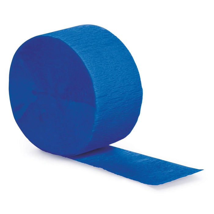 Cobalt Crepe Paper Streamer 81ft | 1ct - Zurchers