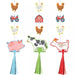 Farm Animals Hanging Tassel Decorations | 3 ct - Zurchers