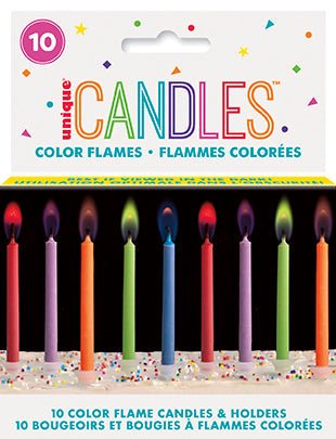 Color Flame Birthday Candles | 10ct