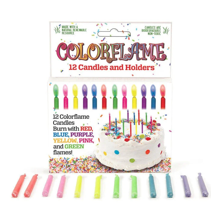 Colorflame Birthday Candles | 12ct - Zurchers
