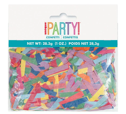 Colorful Rectangle Tissue Confetti 1oz | 1ct