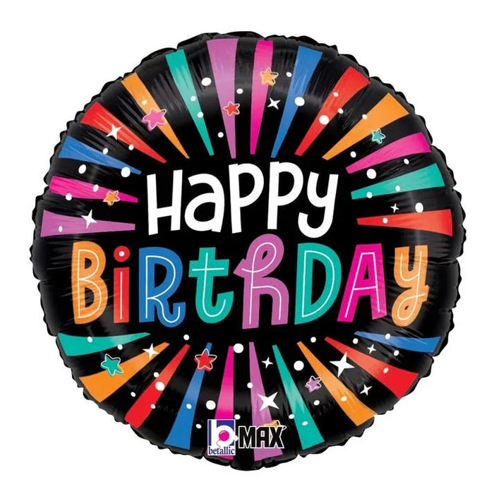 Colorful Birthday Sparkles Mylar Balloon, 18" | 1 ct - Zurchers