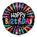 Colorful Birthday Sparkles Mylar Balloon, 18" | 1 ct - Zurchers