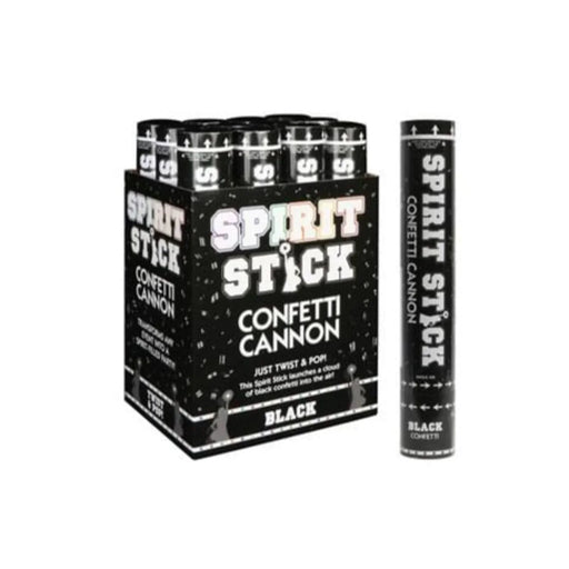 Confetti Spirit Stick Cannon Black 12" | 1 ct - Zurchers