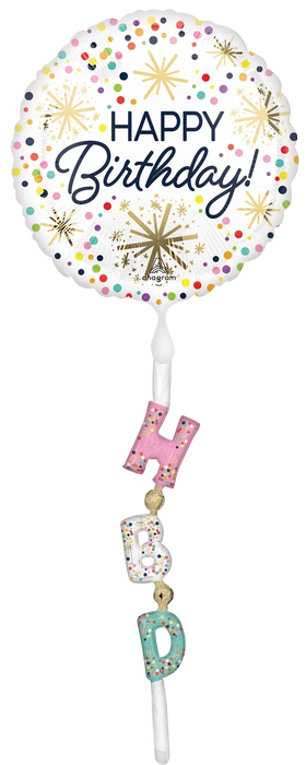 Confetti Sprinkle Birthday Airwalker Balloon | 1 ct - Zurchers