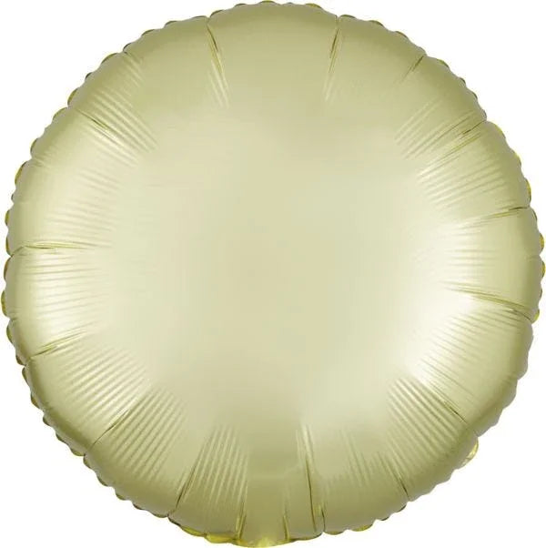 Pastel Yellow Round Satin Luxe Balloon 18" | 1ct - Zurchers