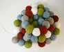 Green Blue Red Cream PomPom Garland | 1ct - Zurchers