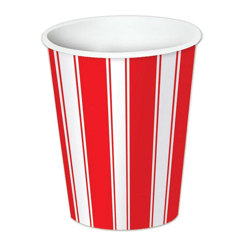 Carnival Striped Red & White Cups 8pk | 1ct - Zurchers