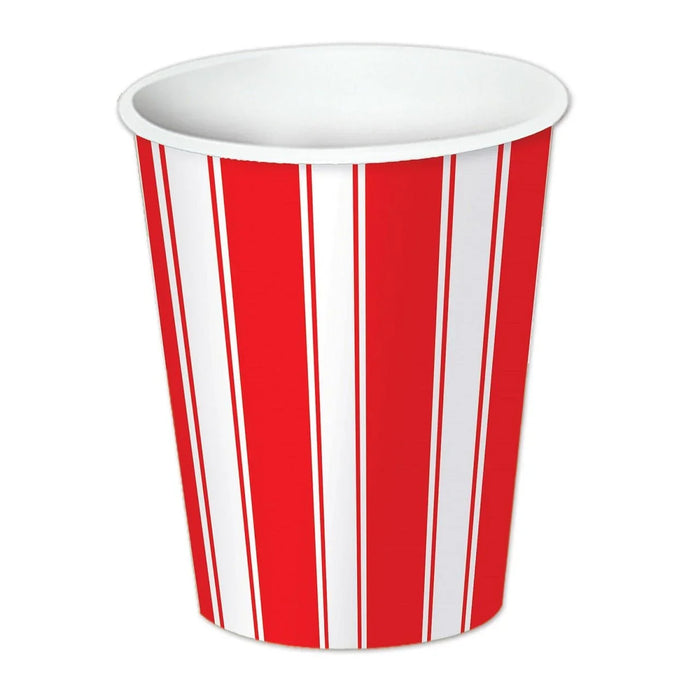 Carnival Striped Red & White Cups 8pk | 1ct - Zurchers
