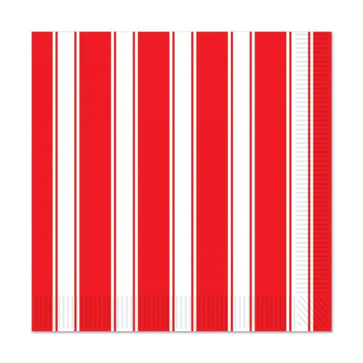 Carnival Striped Red & White Luncheon Napkins 16pk | 1ct - Zurchers