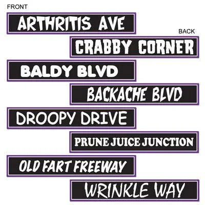 Over The Hill Street Signs 4pk | 1ct - Zurchers