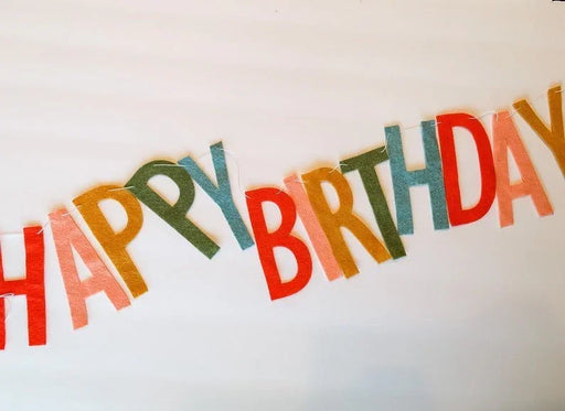 Multicolor Felt Happy Birthday Garland 6' | 1ct - Zurchers