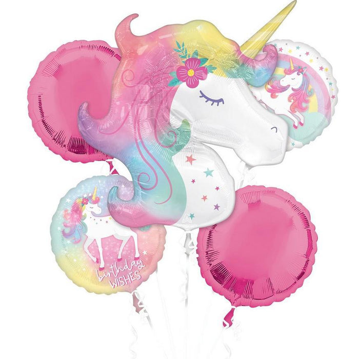 Enchanted Unicorn Foil Balloon Bouquet | 5 pcs - Zurchers