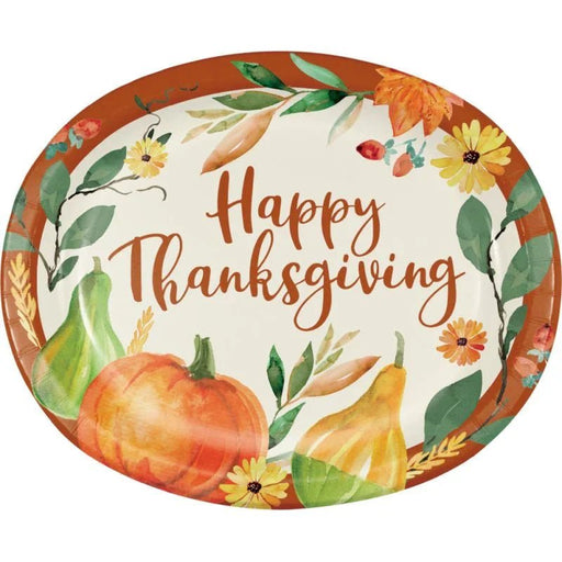 Giving Thanks Oval Paper Plates | 8 ct - Zurchers