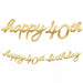 Golden Age 40th Birthday Letter Banner | 1ct - Zurchers