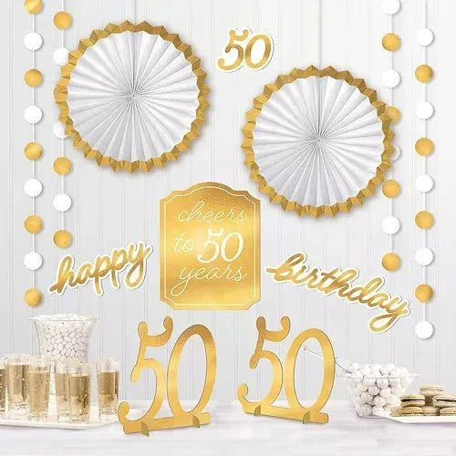 Golden Age 50th Birthday Room Decorating Kit | 1ct - Zurchers