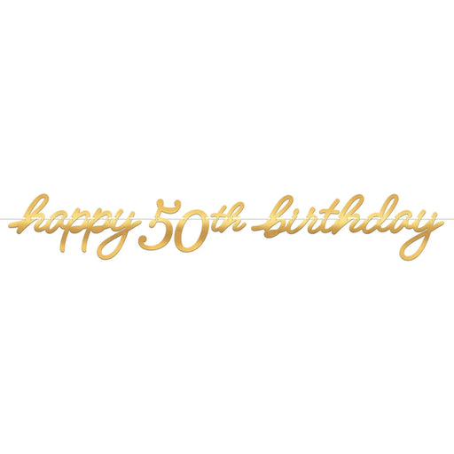 Golden Age 50th Birthday Letter Banner | 1ct - Zurchers