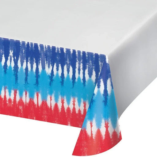 Patriotic Tie Dye Paper Tablecloth | 1ct - Zurchers