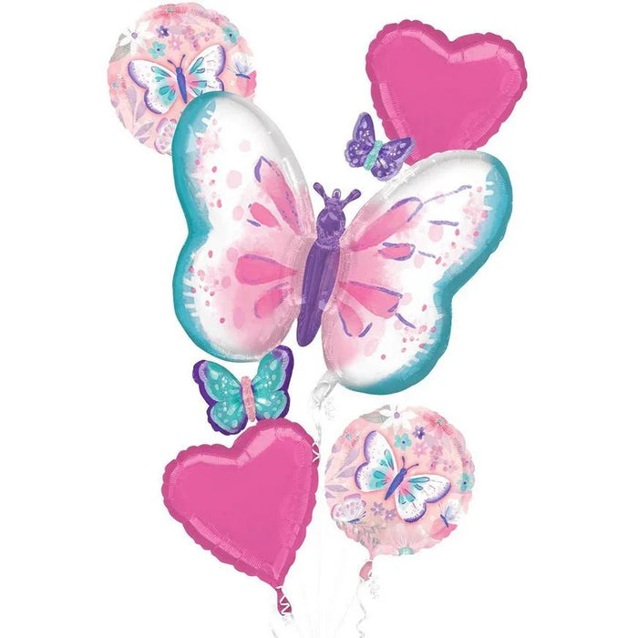 Fluttering Butterflies Foil Balloon Bouquet | 5 pcs - Zurchers