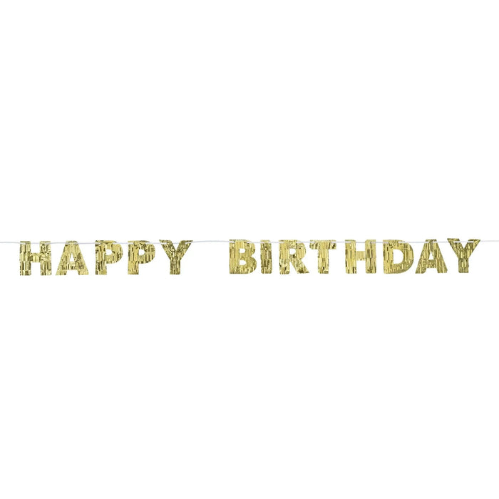 Golden Age Happy Birthday Fringed Banner 8ft | 1ct - Zurchers