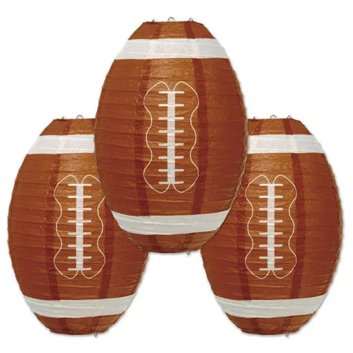 Football Paper Lantern, 11'' | 3 ct - Zurchers