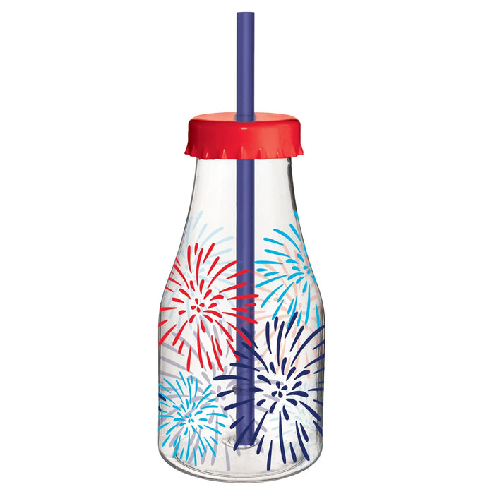 Patriotic Plastic Bottle with Straw | 1ct - Zurchers