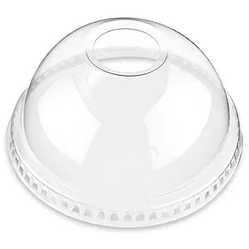PET Clear Cups Dome Lids with hole 7oz | 50ct - Zurchers