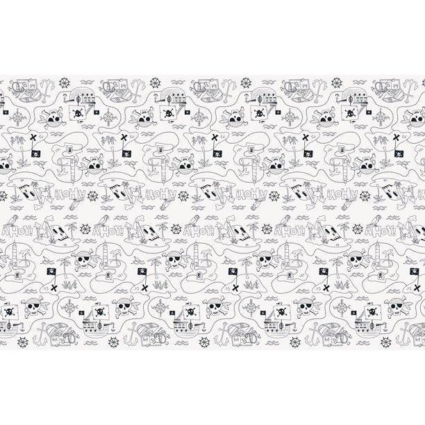 Ahoy Pirate Paper Tablecover 54" x 84" | 1ct - Zurchers