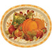 Pumpkin Gingham Oval Paper Plates | 8ct - Zurchers
