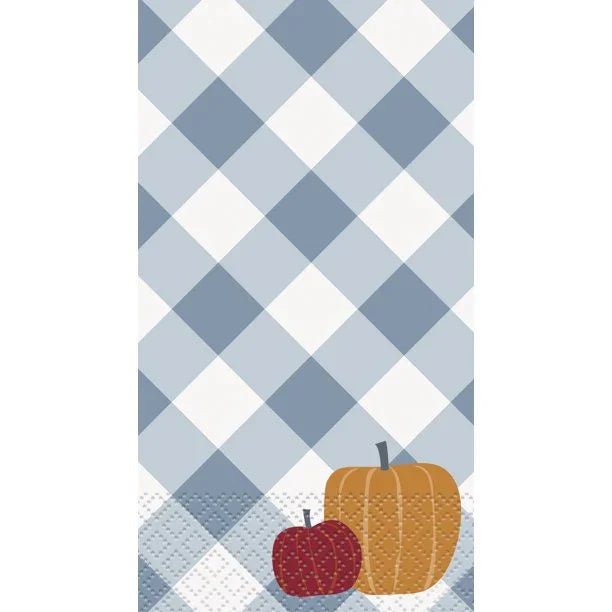 Pumpkin Gingham Guest Towel Napkins | 16ct - Zurchers