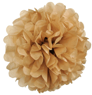 Scallop Shaped Taupe Tissue Flowers 2pcs | 1ct