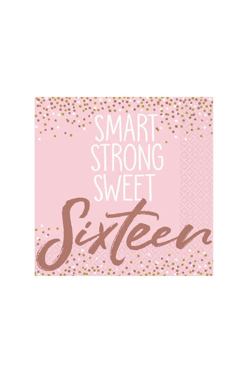 Sweet Sixteen Beverage Napkins 16pk | 1 ct - Zurchers