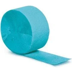 Bermuda Blue Crepe Paper Streamer 81ft | 1ct - Zurchers